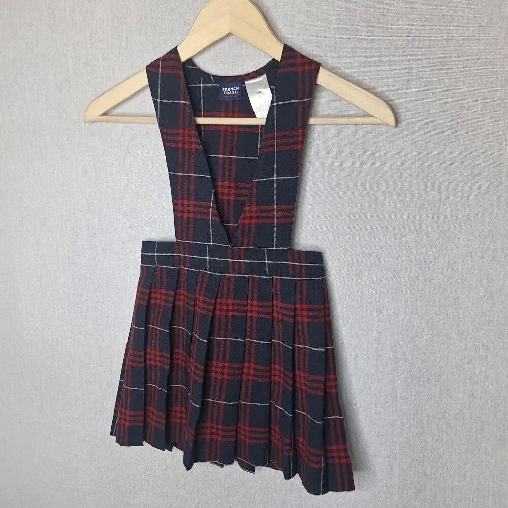 💙 French Toast Girls Plaid Overall Dress Size 4T Preppy Winter Holidays Cute Ou